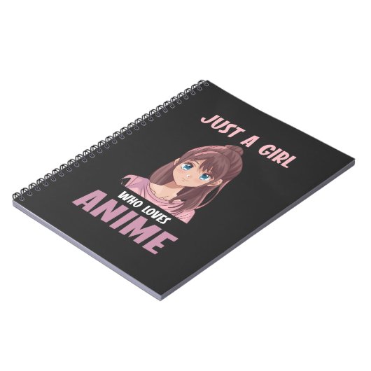 Meisje dat van Anime houdt Manga Cosplay Teen Notitieboek (Linkerzijde)