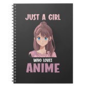Meisje dat van Anime houdt Manga Cosplay Teen Notitieboek (Voorkant)