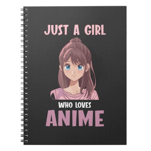 Meisje dat van Anime houdt Manga Cosplay Teen Notitieboek (Voorkant)