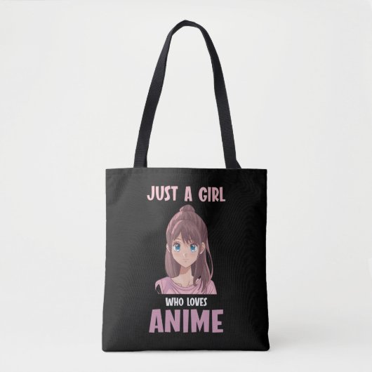 Meisje dat van Anime houdt Manga Cosplay Teen Tote Bag (Voorkant)