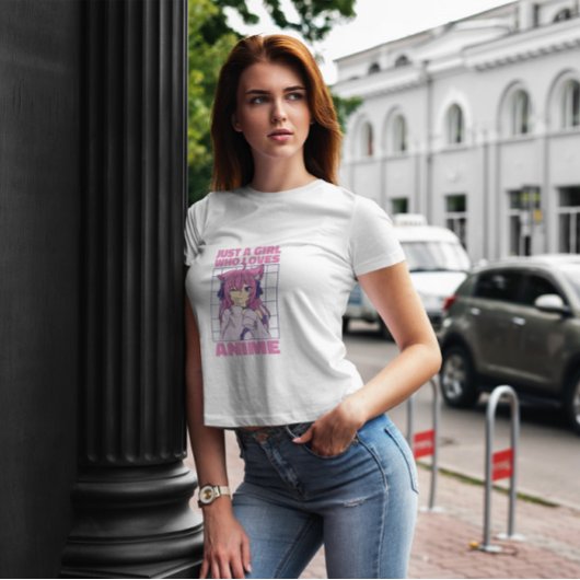 Meisje dat van Anime Quote houdt T-shirt