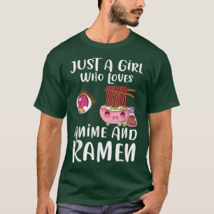 Meisje dat van animo houdt en van ramen t-shirt