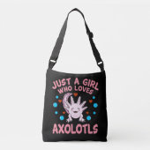 Meisje dat van Axolotls Kawaii Animal Axolotl Love Crossbody Tas (Voorkant)