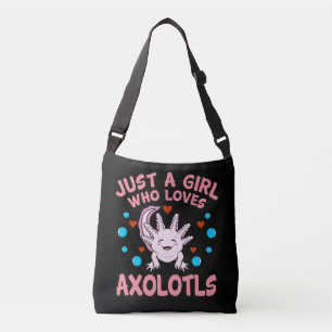 Meisje dat van Axolotls Kawaii Animal Axolotl Love Crossbody Tas