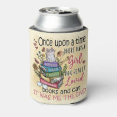 Meisje dat van boeken houdt blikjeskoeler (Blikje Achterkant)