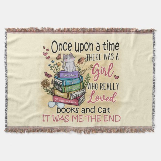 Meisje dat van boeken houdt deken (Voorkant)