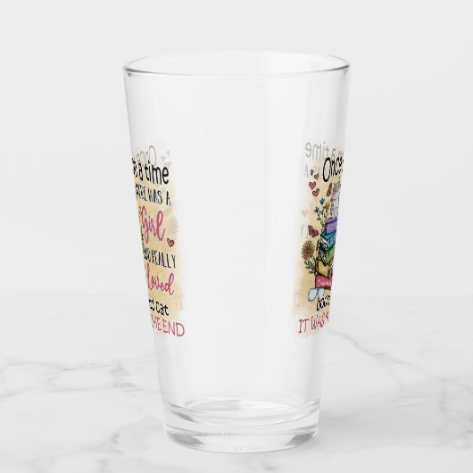 Meisje dat van boeken houdt glas (Links)