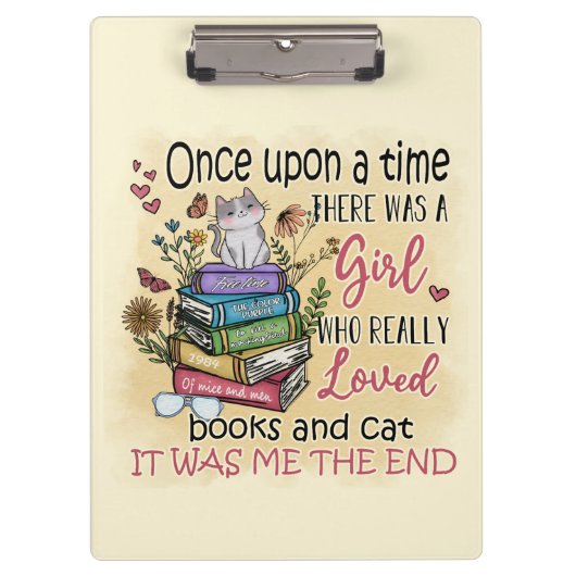 Meisje dat van boeken houdt klembord (Voorkant)