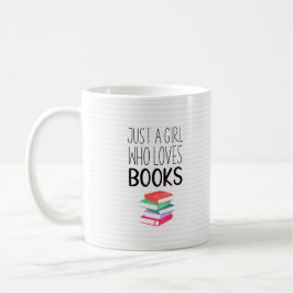 Meisje dat van boeken houdt koffiemok