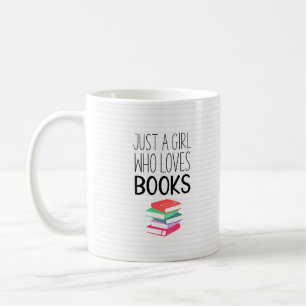 Meisje dat van boeken houdt koffiemok