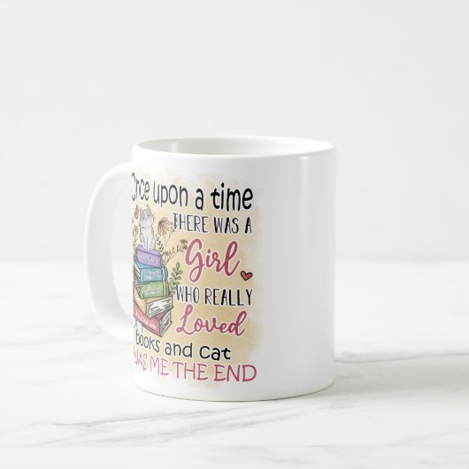 Meisje dat van boeken houdt koffiemok (Voorkant links)