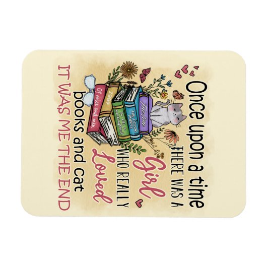 Meisje dat van boeken houdt magneet (Horizontaal)