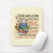 Meisje dat van boeken houdt muismat (Met muis)