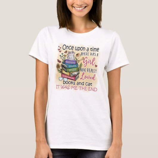 Meisje dat van boeken houdt t-shirt (Voorkant)