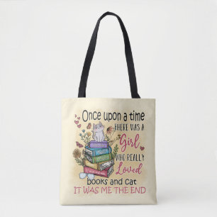Meisje dat van boeken houdt tote bag