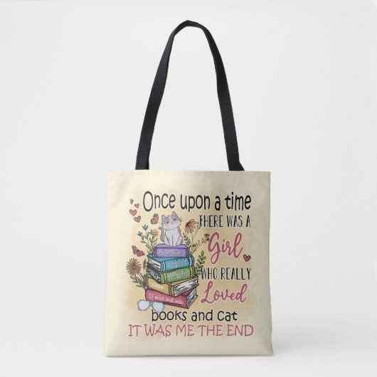 Meisje dat van boeken houdt tote bag (Voorkant)