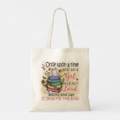 Meisje dat van boeken houdt tote bag (Achterkant)
