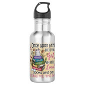 Meisje dat van boeken houdt waterfles  (Voorkant)