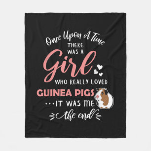 Meisje dat van de Guinese varkens houdt Funny Guin Fleece Deken