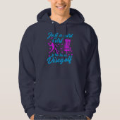 Meisje dat van Disk Golf  Ultimate Frisbee houdt Hoodie (Voorkant)