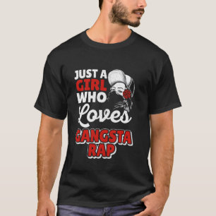 Meisje dat van Gangsta Rap Gangster Rapper HipHop  T-shirt