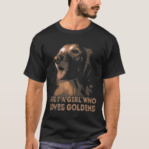 Meisje dat van Golden Retrievers houdt T-shirt