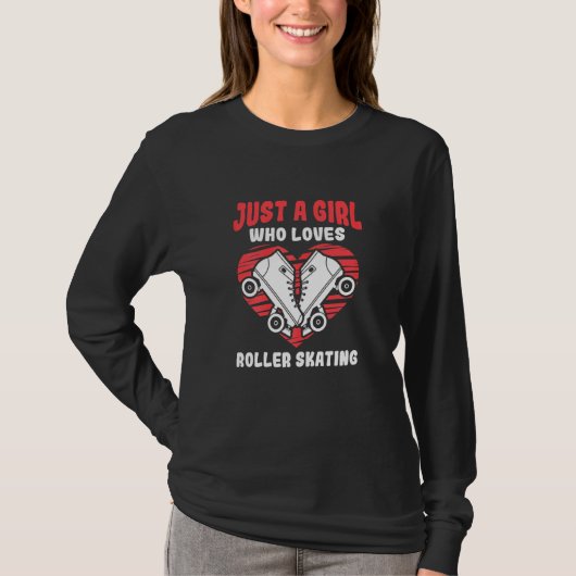 Meisje dat van het Schaats Roller Skating Derby Ro T-shirt (Voorkant)