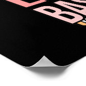 Meisje dat van honkbalsport houdt Lover Coach Poster (Hoek)