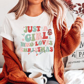 Meisje dat van Kerstmis houdt T-shirt