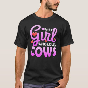 Meisje dat van koeien houdt t-shirt