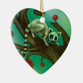 Meisje dat van Lemurs houdt Keramisch Ornament (Rechts)