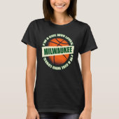 Meisje dat van Milwaukee Basketball B Ball City Wi T-shirt (Voorkant)