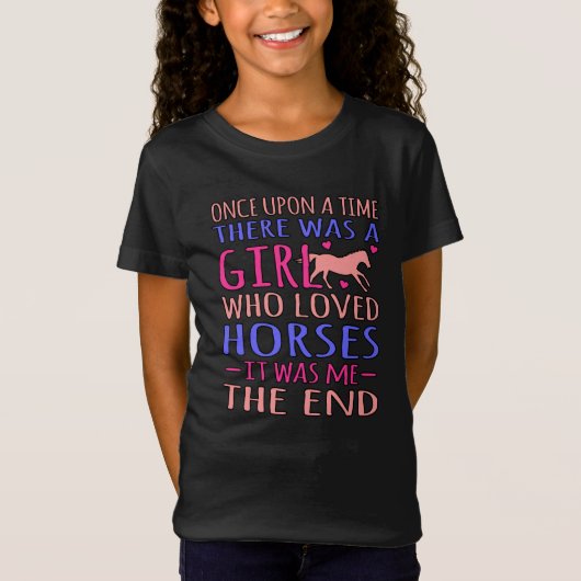 Meisje dat van Paarden houdt, Barrel Racer Horse R T-shirt (Voorkant)