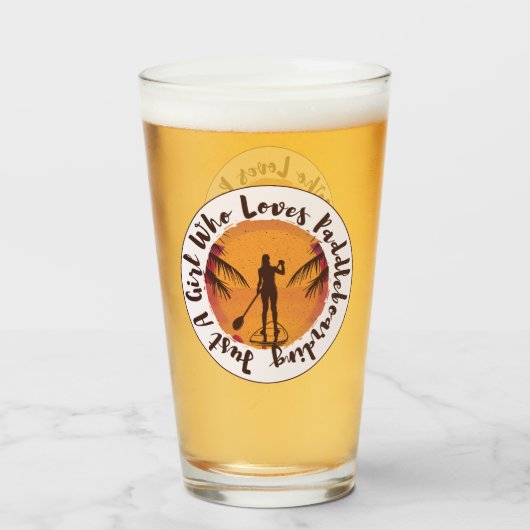 Meisje dat van Peddelplanken houdt Glas (Voorkant gevuld)