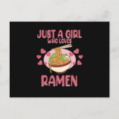 Meisje dat van Ramen Anime Kawaii Ramen Noodles Gr Uitnodiging Briefkaart (Voorkant)
