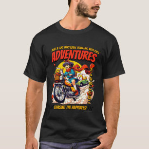 Meisje dat van Reizen met Katten Avonturen Houdt T-shirt