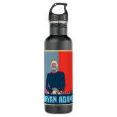 Meisje dat van Songwriter Singer Guitaris houdt Waterfles (Voorkant)