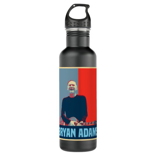 Meisje dat van Songwriter Singer Guitaris houdt Waterfles (Voorkant)