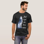 Meisje dat van Wolven houdt 4 T-shirt (Voorkant volledig)
