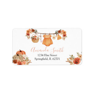 Meisje dat verliefd wordt Kleren Baby Shower Adres Etiket