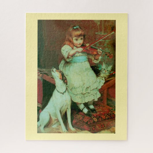 Meisje dat viool speelt legpuzzel (Verticaal)