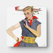 Meisje dat vliegvliegtuigen stort fotoplaat (Voorkant)