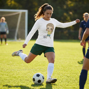Meisje dat voetball speelt Schattige kinder sporte T-shirt