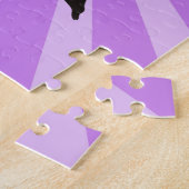 Meisje dat Volleybal speelt Roze naam & nummer Legpuzzel (Zijkant)