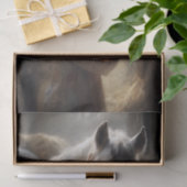 Meisje dat Witte Paard Knuffelt Decoupage Tissuepapier (Geschenk)