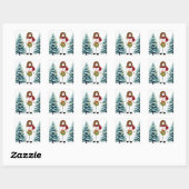 Meisje dat zich klaarmaakt voor Kerstmis Vierkante Sticker (Vel)