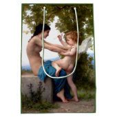 Meisje dat zich verdedigt tegen Eros Cupido Fine A Medium Cadeauzakje (Achterkant)