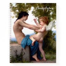 Meisje dat zich verdedigt tegen Eros Cupido Fine A