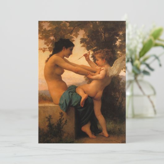 Meisje dat zichzelf verdedigt tegen Cupid door Bou (Staand voorkant)