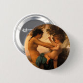 Meisje dat zichzelf verdedigt tegen Cupid door Bou Ronde Button 5,7 Cm (Voorkant /achterkant)